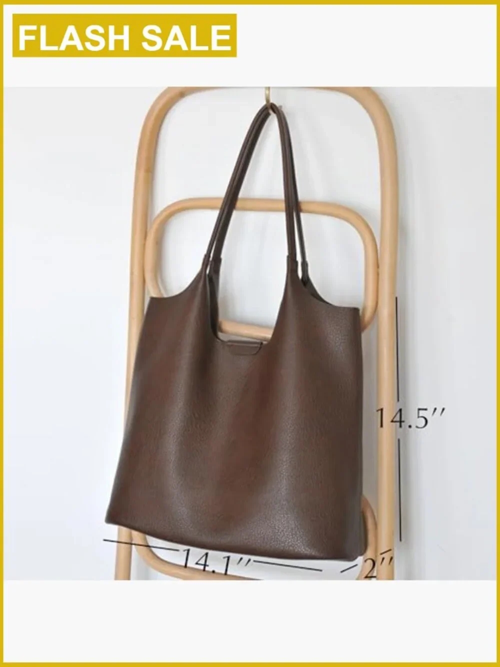 Faux Leather Hobo Tote Bag for Women with Magnetic Closure